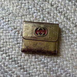 VINTAGE GUCCI METALLIC WALLET